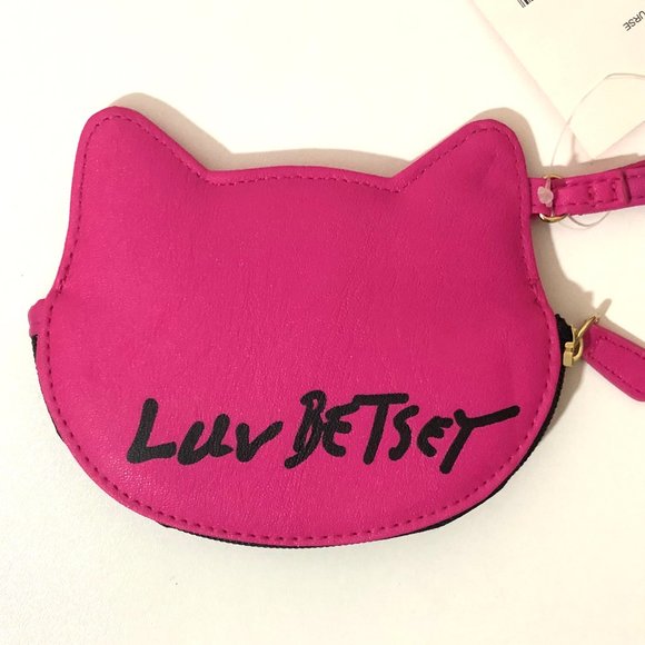Betsey Johnson Hot Pink Cat Wristlet - Picture 5 of 5
